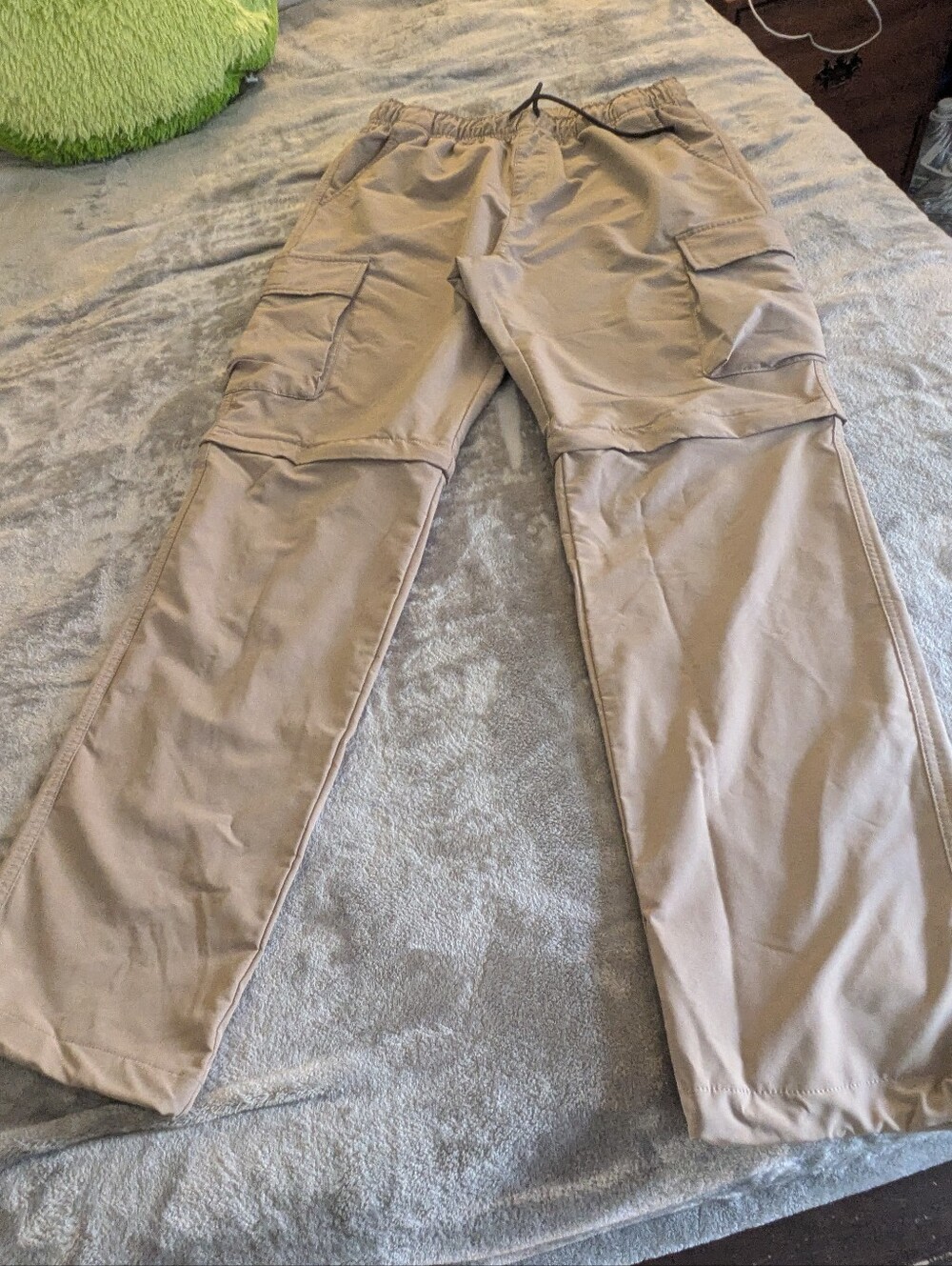 Hollywood by Jean Bourget Men's Khaki Cargo Jogger Pants Size M Elastic Waist